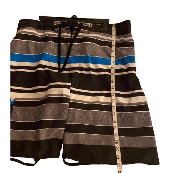 Hang Ten Mesh Lined Drawstring Board Shorts Swim Trunks Striped‎ Men's Size XL - Picture 10 of 10